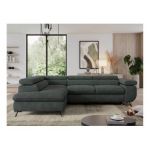 Narożnik PEDRO L - strona lewa - ciemnoszary, struktura