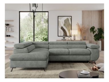 Narożnik PEDRO L - strona lewa - szary, struktura