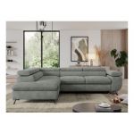 Narożnik PEDRO L - strona lewa - szary, struktura