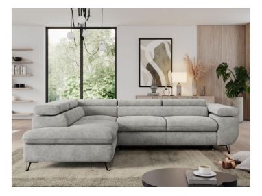 Narożnik PEDRO L - strona lewa - jasnoszary, struktura