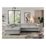 Narożnik PEDRO L - strona lewa - jasnoszary, struktura