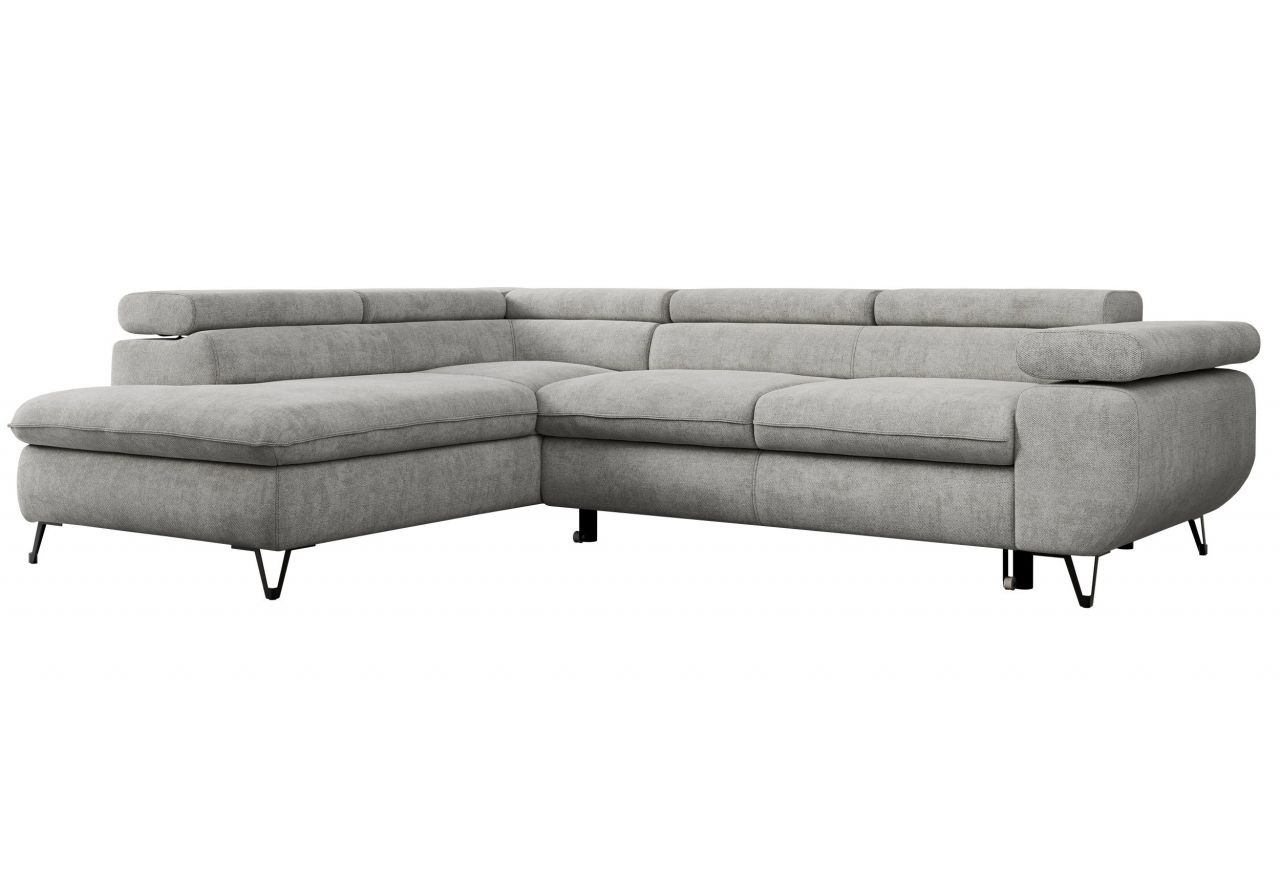 Narożnik PEDRO L - strona lewa - jasnoszary, struktura