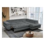 Narożnik PETER L - strona prawa - szary, sztruks