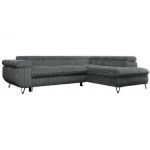 Narożnik PETER L - strona prawa - szary, sztruks