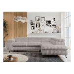 Narożnik PETER L - strona prawa - jasnoszary, sztruks