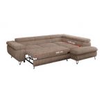 Narożnik PETER L - strona prawa - brązowy, sztruks