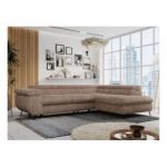 Narożnik PETER L - strona prawa - brązowy, sztruks