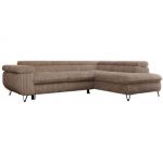 Narożnik PETER L - strona prawa - brązowy, sztruks