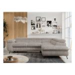 Narożnik PETER L - strona prawa - jasnobrązowy, sztruks