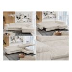 Narożnik PETER L - strona prawa - beżowy, sztruks