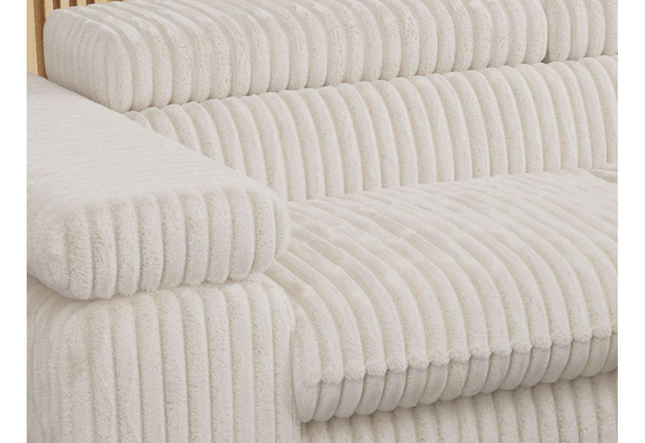 Narożnik PETER L - strona prawa - beżowy, sztruks