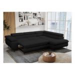 Narożnik PETER L - strona prawa - czarny, boucle