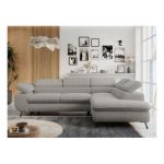 Narożnik PETER L - strona prawa - jasnoszary, boucle