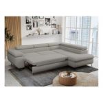 Narożnik PETER L - strona prawa - jasnoszary, boucle