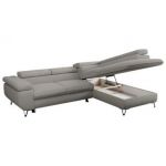 Narożnik PETER L - strona prawa - jasnoszary, boucle