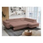 Narożnik PETER L - strona prawa - różowy, boucle