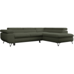 Narożnik PETER L - strona prawa - ciemnozielony, boucle