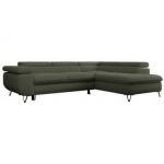 Narożnik PETER L - strona prawa - ciemnozielony, boucle