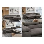 Narożnik PETER L - strona prawa - ciemnoszary, welwet