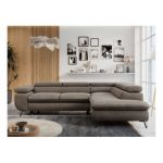 Narożnik PETER L - strona prawa - brązowy, welwet