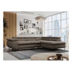 Narożnik PETER L - strona prawa - brązowy, welwet