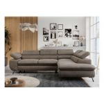 Narożnik PETER L - strona prawa - brązowy, welwet