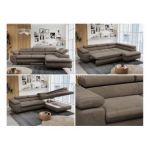 Narożnik PETER L - strona prawa - brązowy, welwet