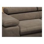 Narożnik PETER L - strona prawa - brązowy, welwet