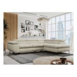 Narożnik PETER L - strona prawa - beżowy, welwet