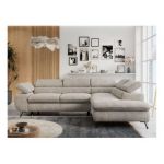 Narożnik PETER L - strona prawa - beżowy, struktura