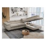 Narożnik PETER L - strona prawa - beżowy, struktura