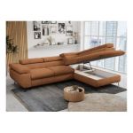 Narożnik PETER L - strona prawa - pomarańczowy, struktura