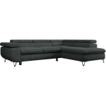 Narożnik PETER L - strona prawa - ciemnoszary, struktura