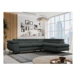 Narożnik PETER L - strona prawa - ciemnoszary, struktura