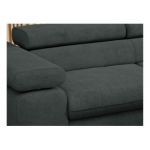 Narożnik PETER L - strona prawa - ciemnoszary, struktura