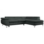 Narożnik PETER L - strona prawa - ciemnoszary, struktura