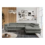 Narożnik PETER L - strona prawa - szary, struktura