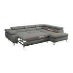 Narożnik PETER L - strona prawa - szary, struktura