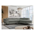 Narożnik PETER L - strona prawa - szary, struktura