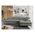 Narożnik PETER L - strona prawa - szary, struktura