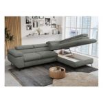 Narożnik PETER L - strona prawa - szary, struktura