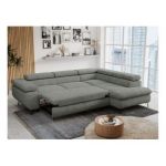 Narożnik PETER L - strona prawa - szary, struktura