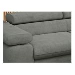 Narożnik PETER L - strona prawa - szary, struktura