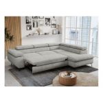 Narożnik PETER L - strona prawa - jasnoszary, struktura