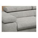 Narożnik PETER L - strona prawa - jasnoszary, struktura