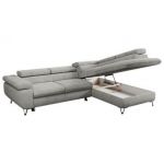 Narożnik PETER L - strona prawa - jasnoszary, struktura