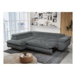 Narożnik PETER L - strona lewa - szary, sztruks