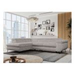 Narożnik PETER L - strona lewa - jasnoszary, sztruks