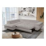 Narożnik PETER L - strona lewa - jasnoszary, sztruks