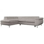 Narożnik PETER L - strona lewa - jasnoszary, sztruks